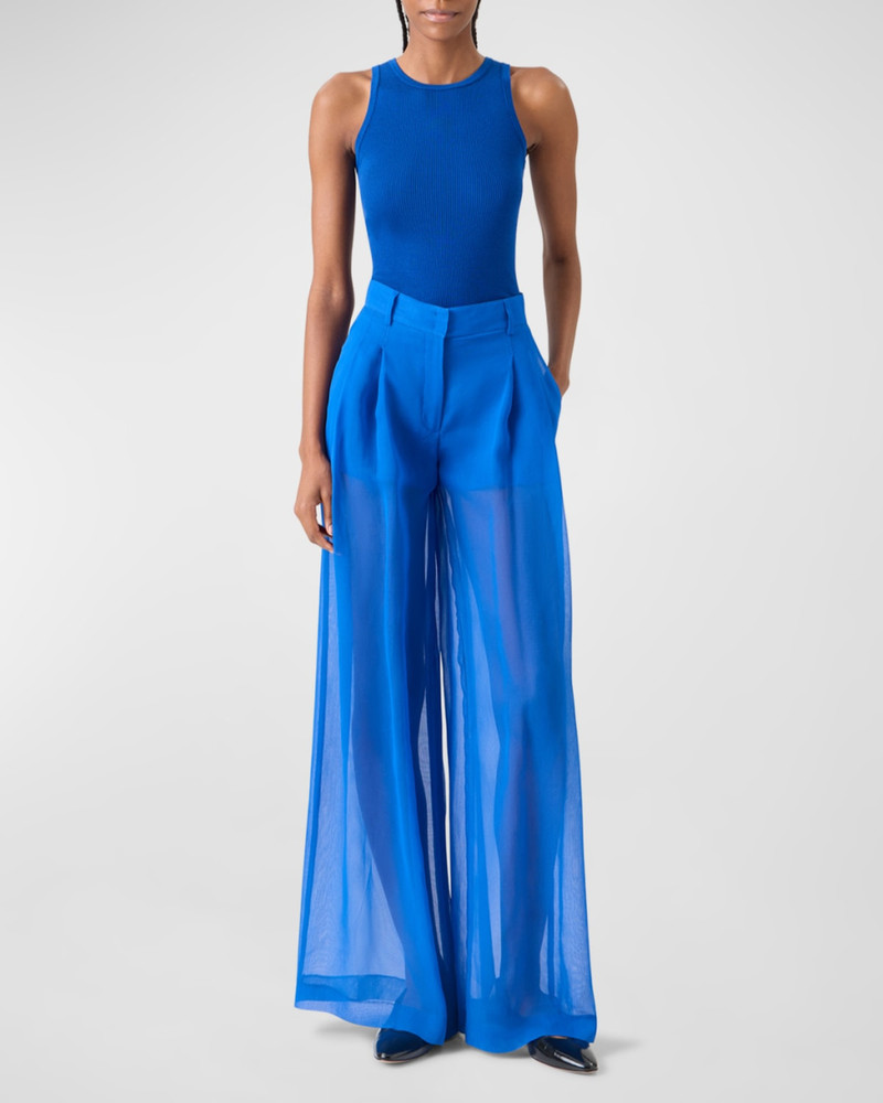 AKRIS Silk-Cotton Rib Tank Top outlook