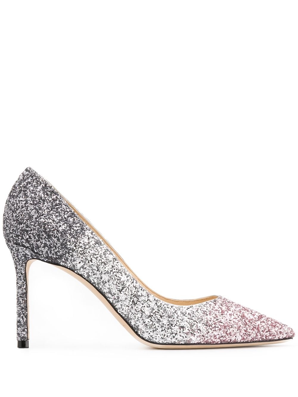 Romy 85mm glitter-embellished pumps - 1