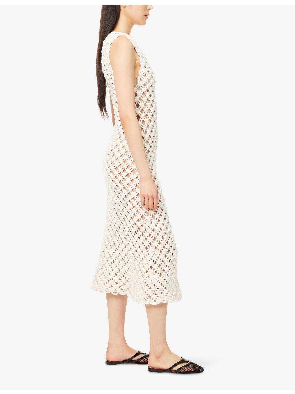 Knot Sleeveless Cotton-Blend Maxi Dress - 3