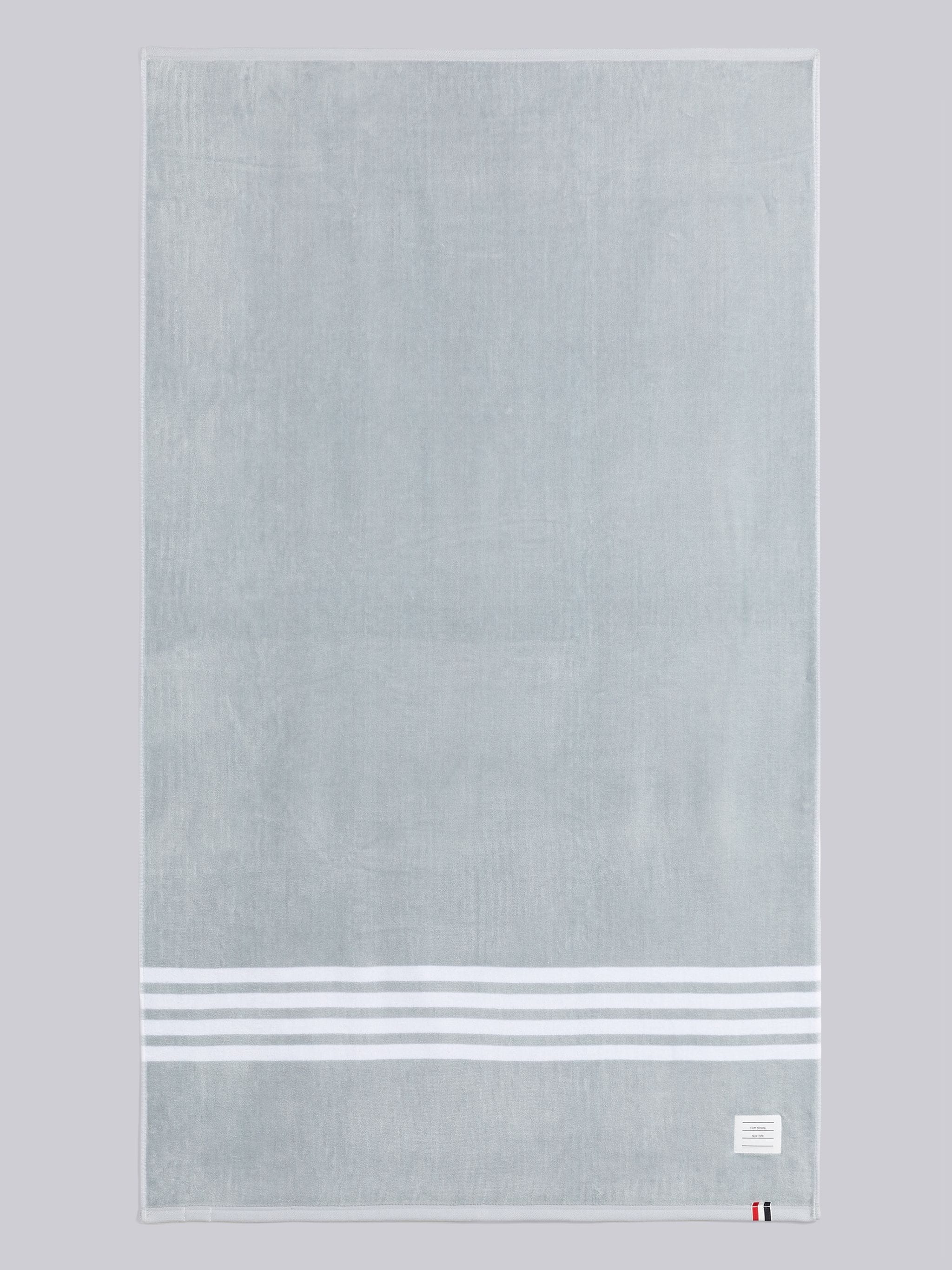 Medium Grey Tricotton Terry 4-Bar Large Gym Towel - 4