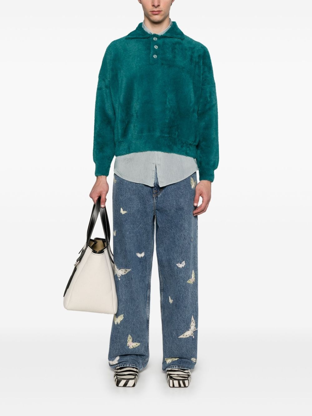 knitted polo shirt - 2