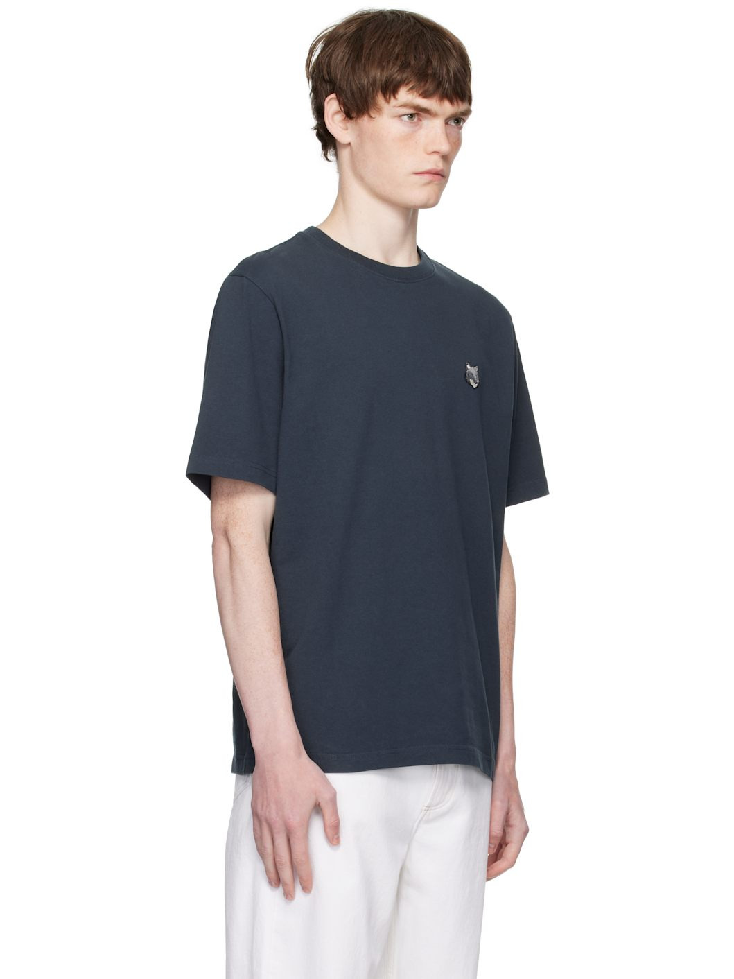 Navy Fox Head Patch Comfort T-shirt - 2
