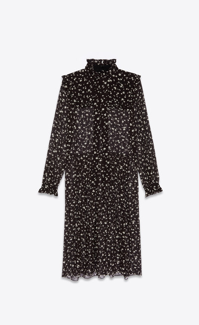 SAINT LAURENT long dress in floral silk muslin outlook