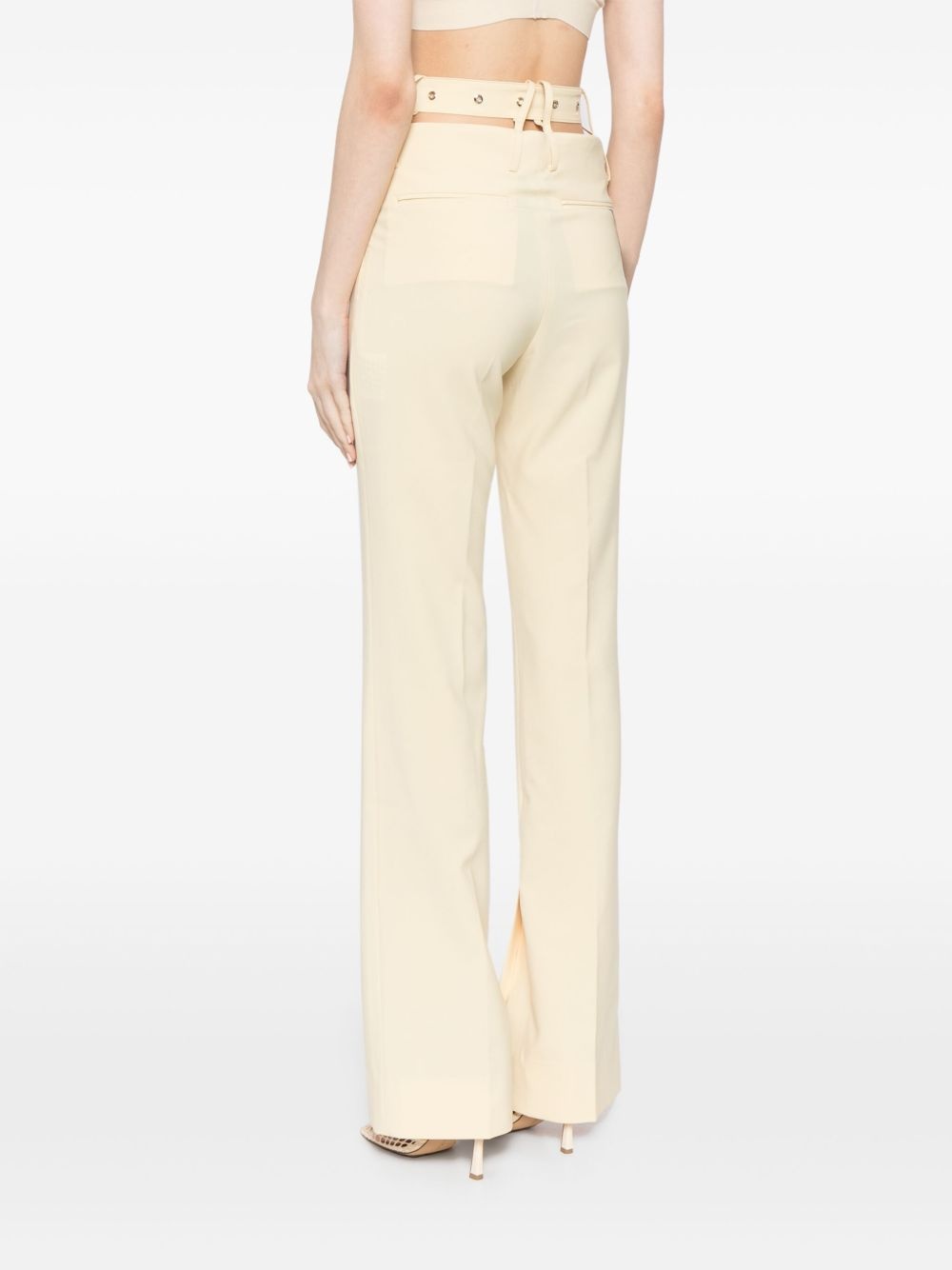 belted flared trousers - 4