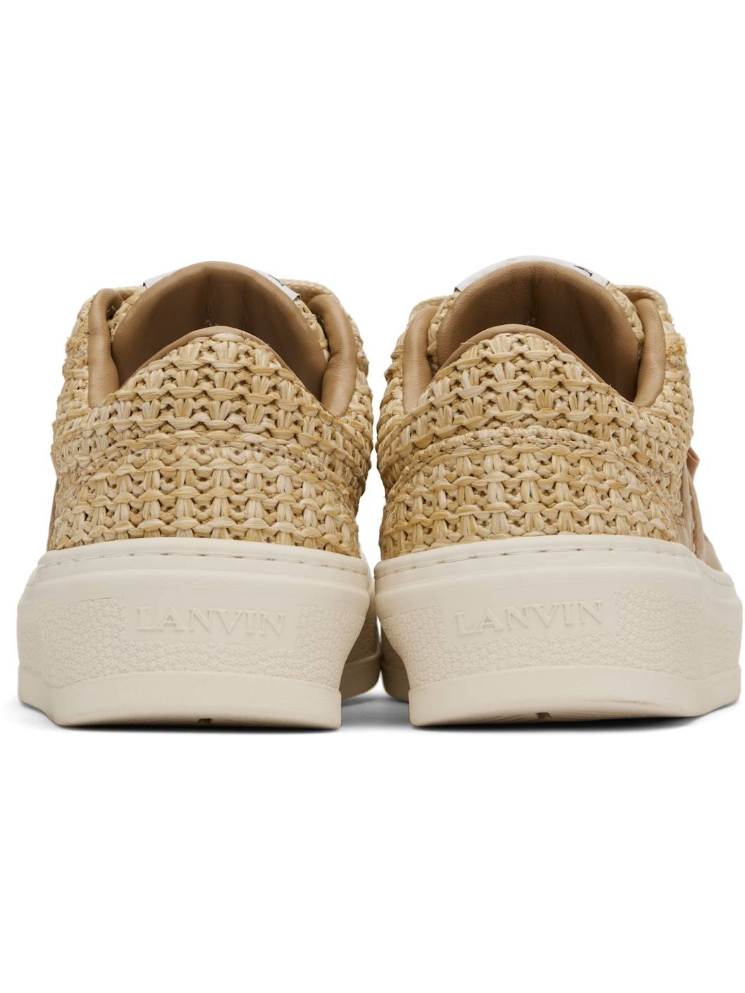 Natural 'Lanvin' Cash Raffia Sneakers - 2