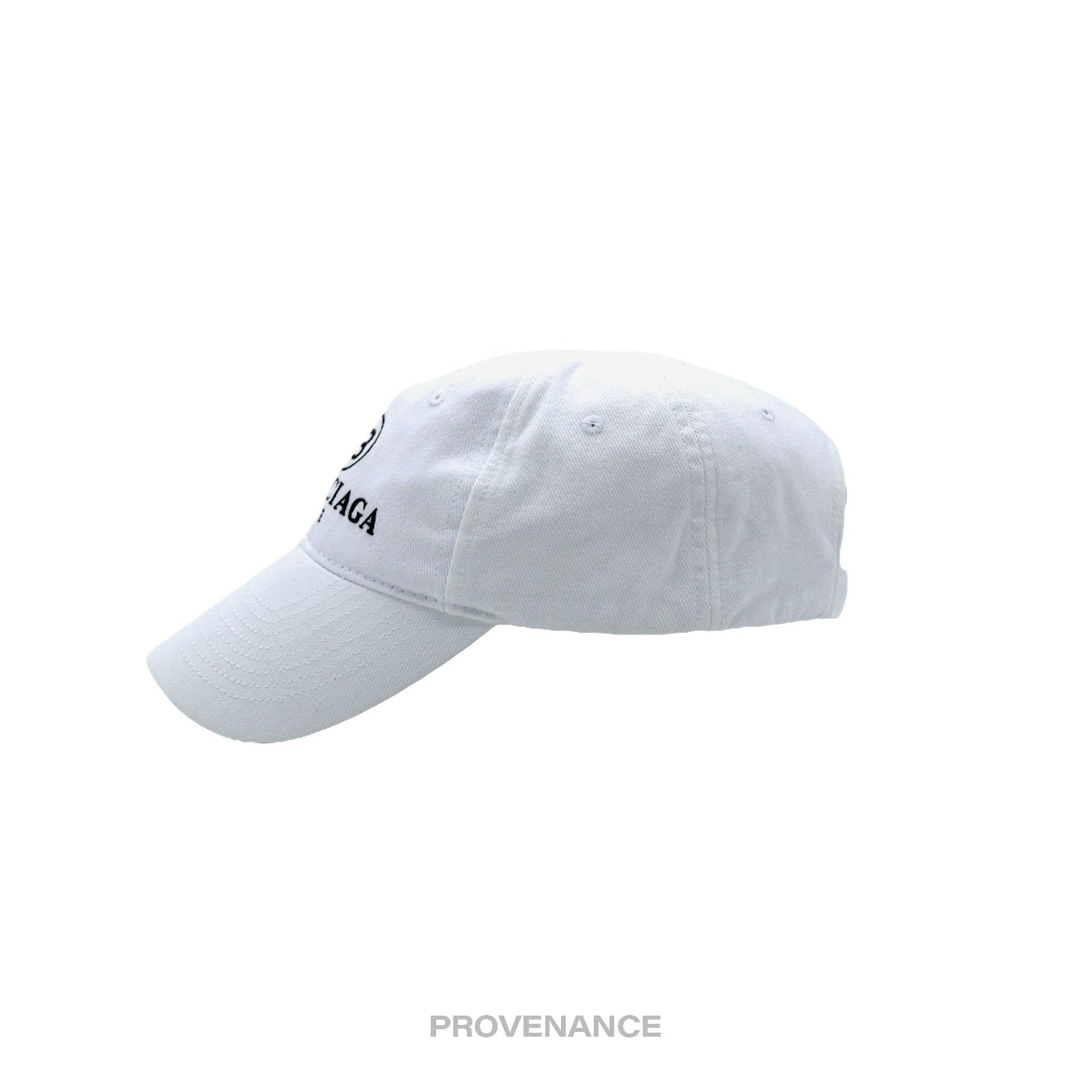 Balenciaga BB Logo Mode Embroidered Cap Hat - White - 4