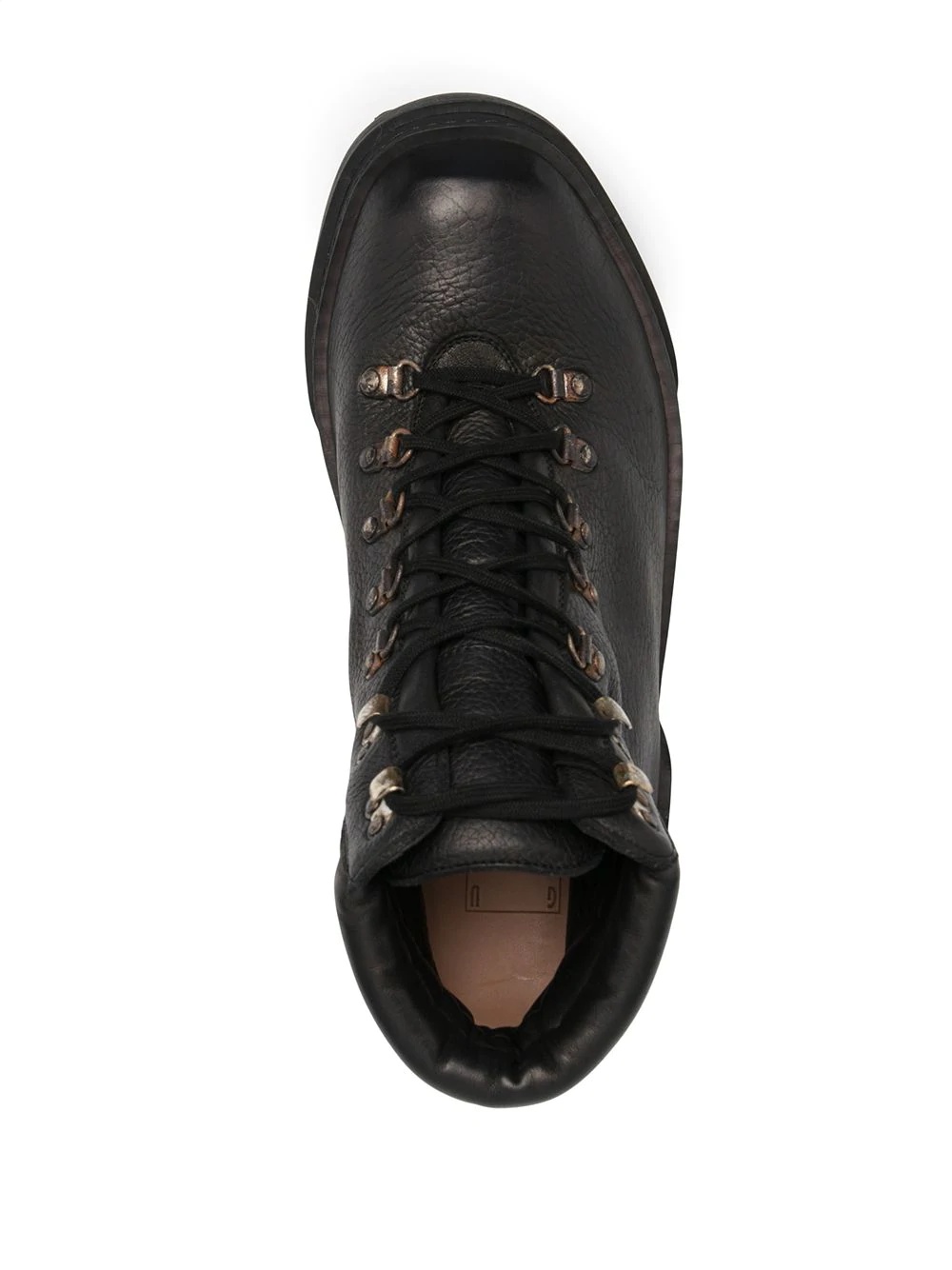 lace-up leather hiking boots - 4