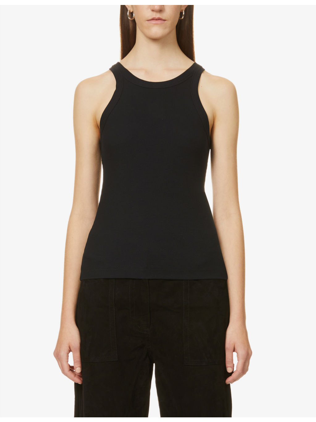 Ribbed organic cotton-blend tank top - 3