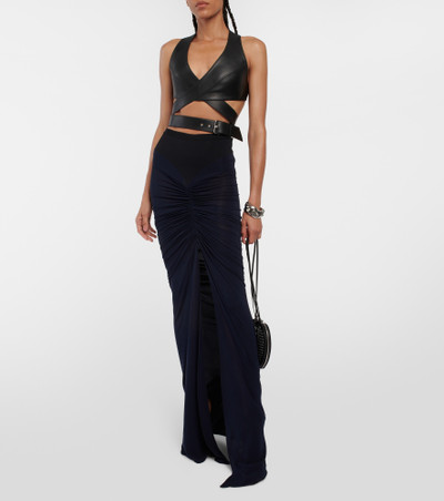 Alaïa Draped stretch jersey maxi skirt outlook