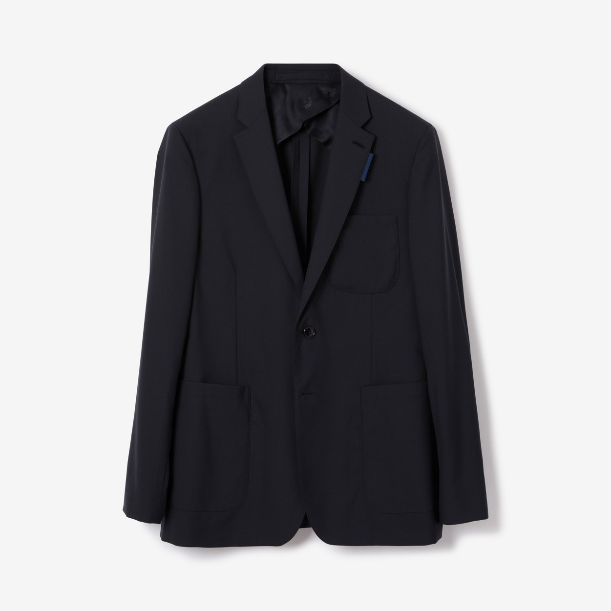 Slim Fit Embroidered Monogram Wool Tailored Jacket - 1