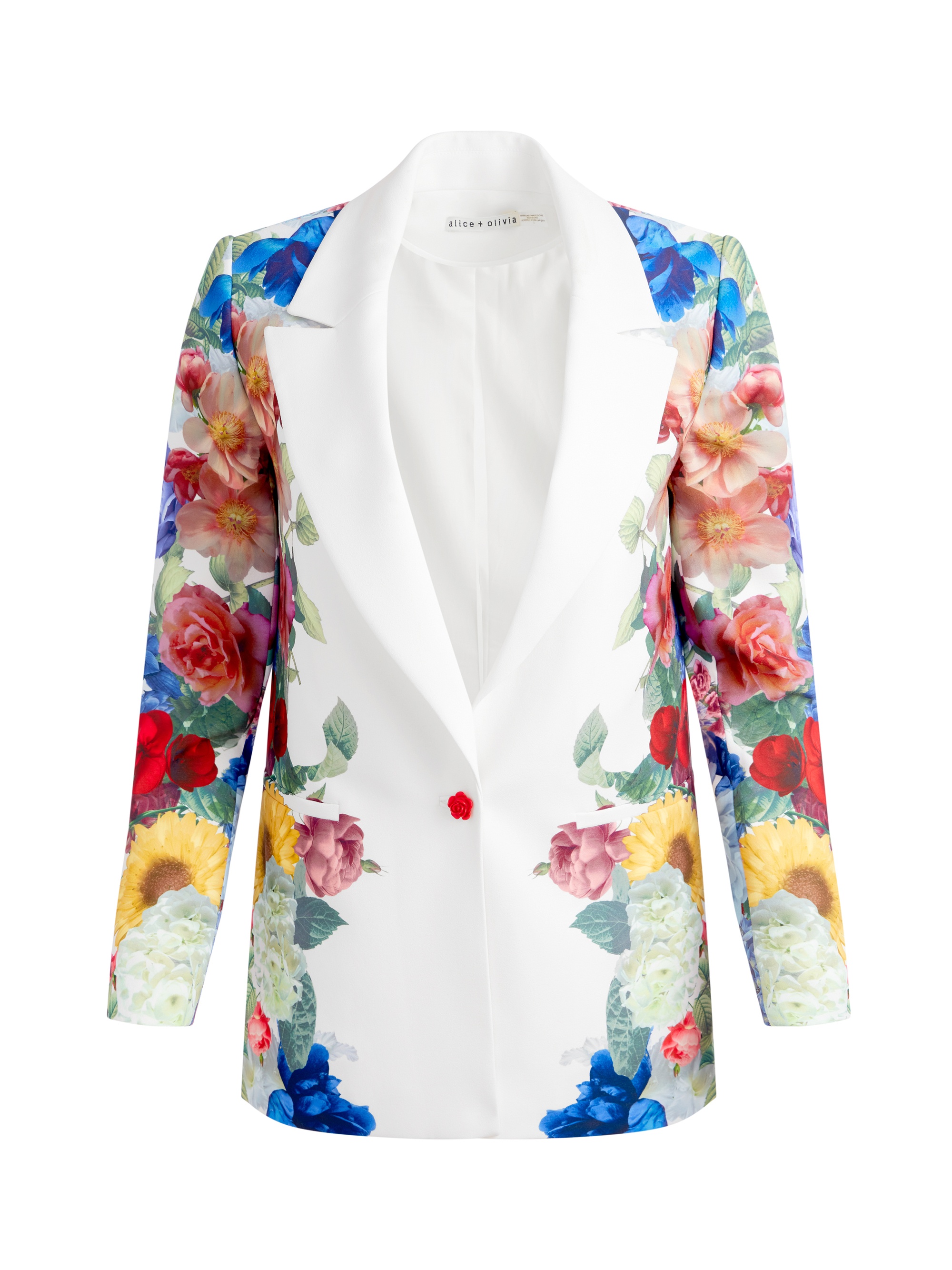 限定セール!ALICE + OLIVIA Denny 花柄 ジャケット Alice + Olivia Denny Floral Tailored Slim Boyfriend Blazer