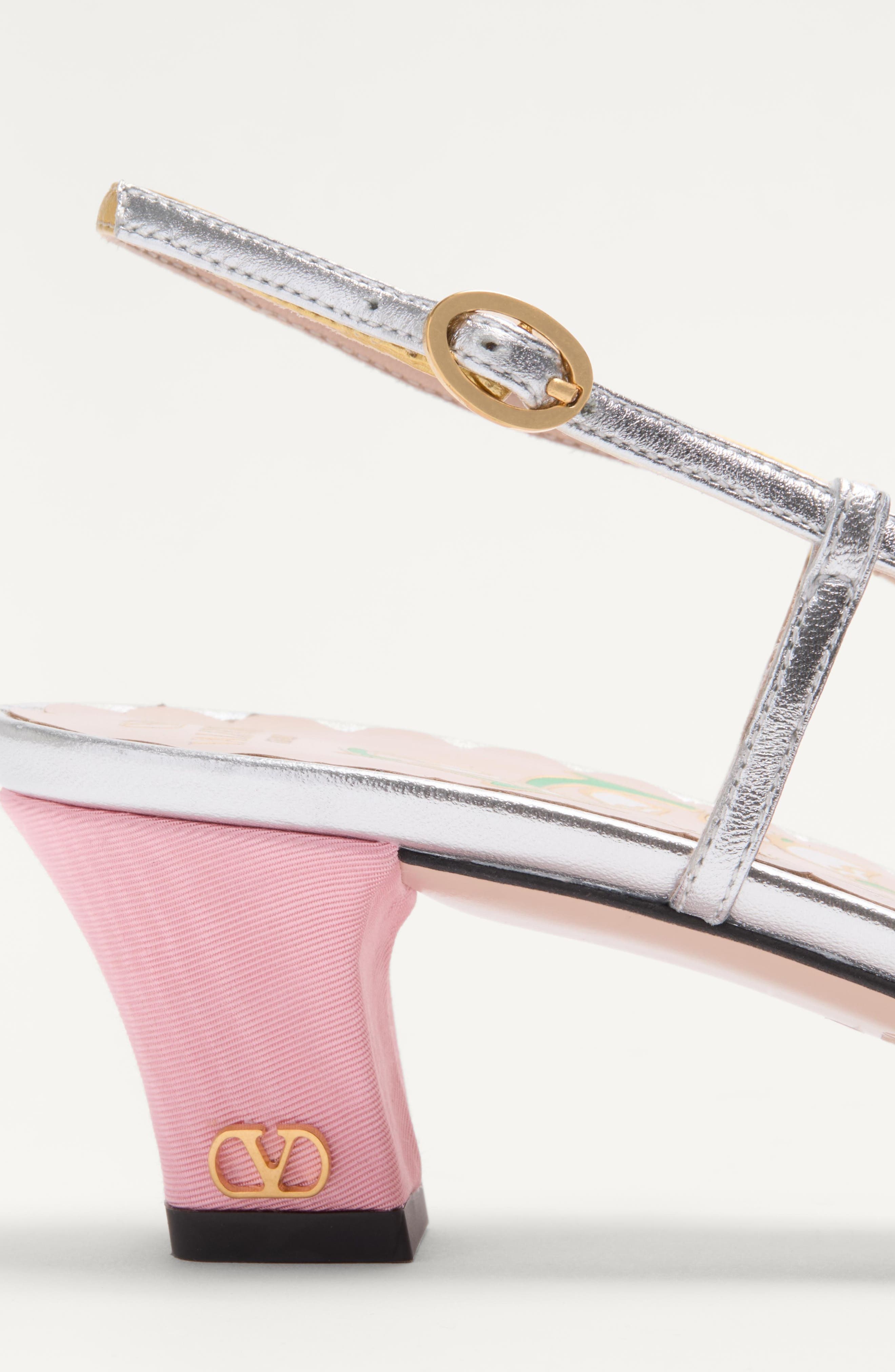 Valentino Garavani Bowow Slingback Pump in Bubble/Silver/Gold at Nordstrom - 6