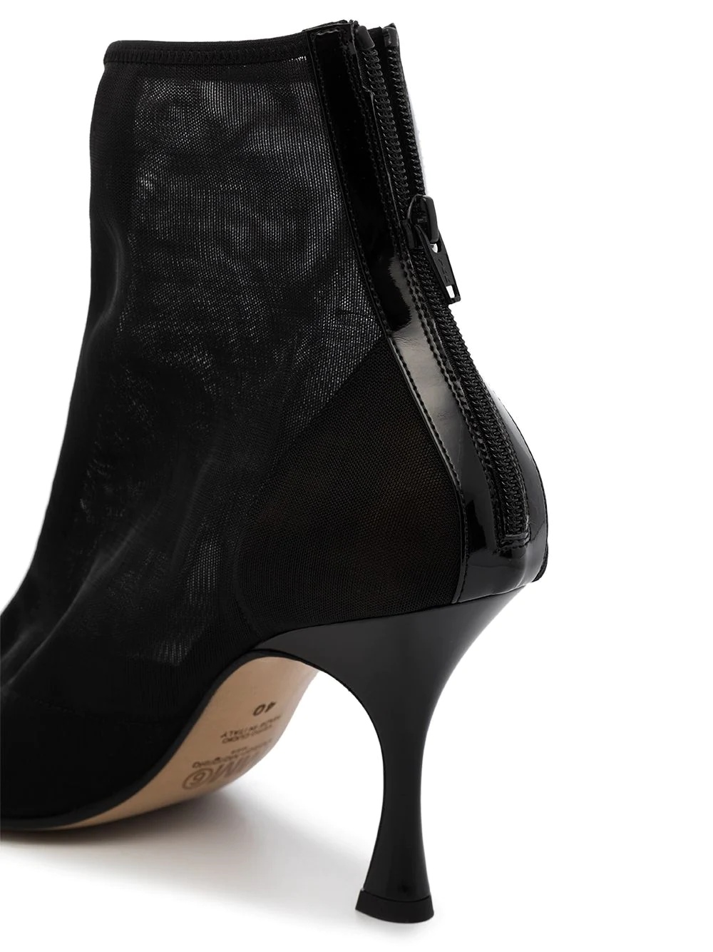 mesh square toe ankle boots - 2