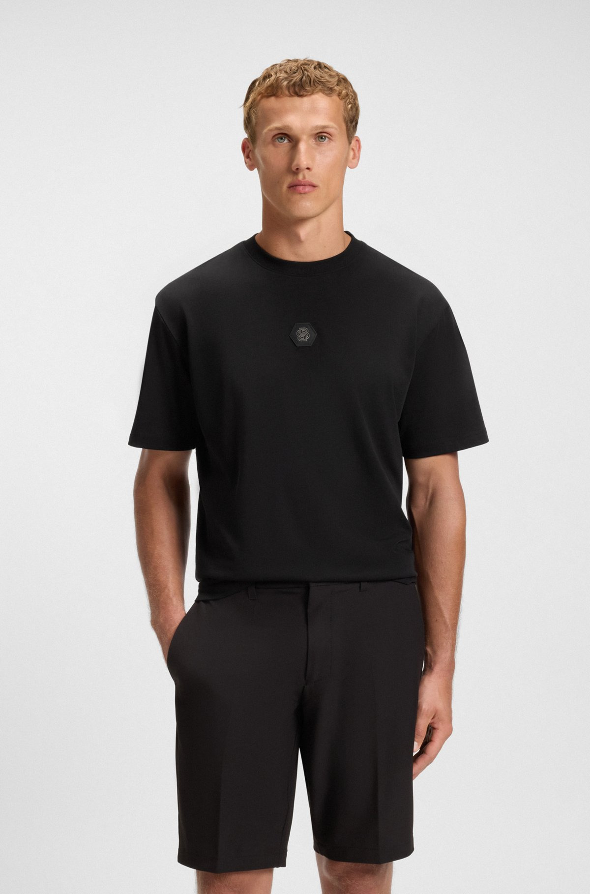 COTTON-JERSEY T-SHIRT WITH DOUBLE B MONOGRAM - 2
