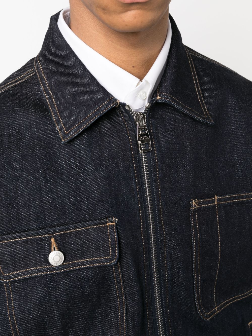 Alexander McQueen zip-up denim jacket | farfetch | REVERSIBLE