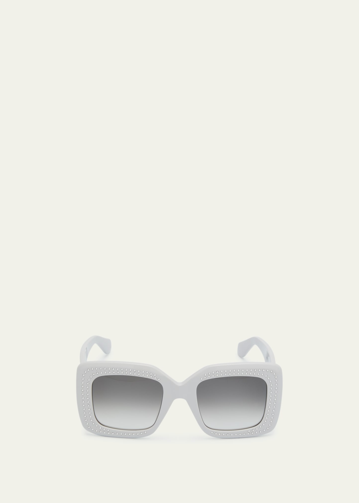 Embellished Rectangle Acetate Sunglasses - 3