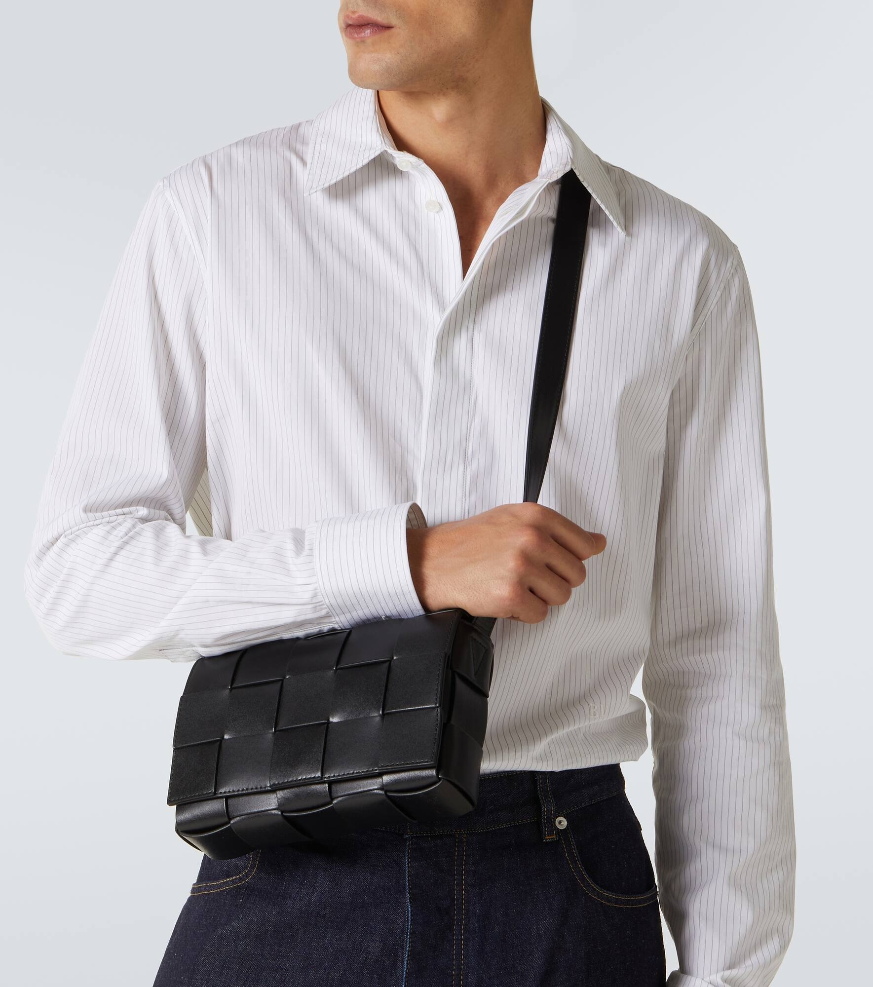 Cassette Intreccio leather crossbody bag - 2