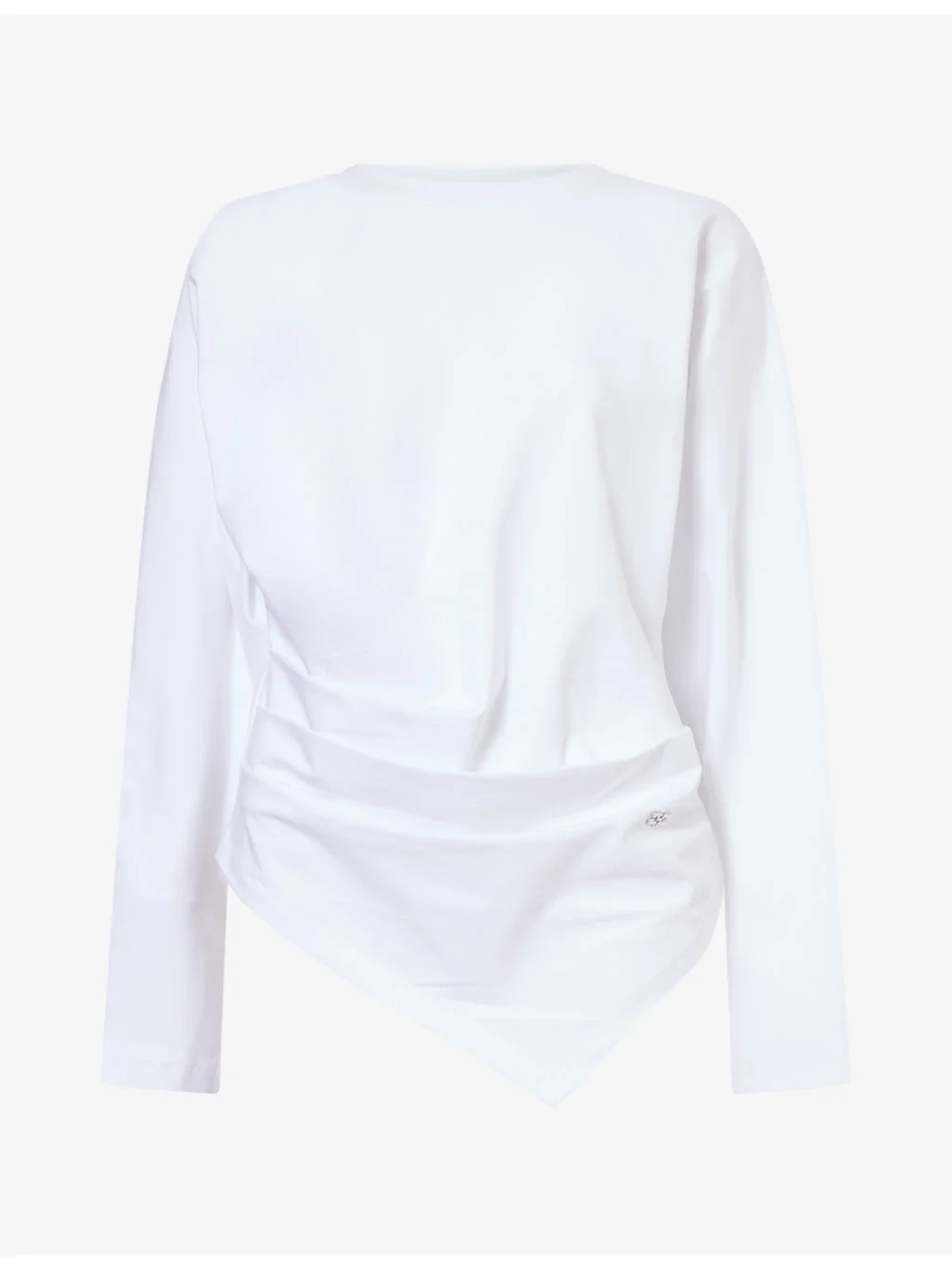 Draped Stretch-Cotton Top - 1