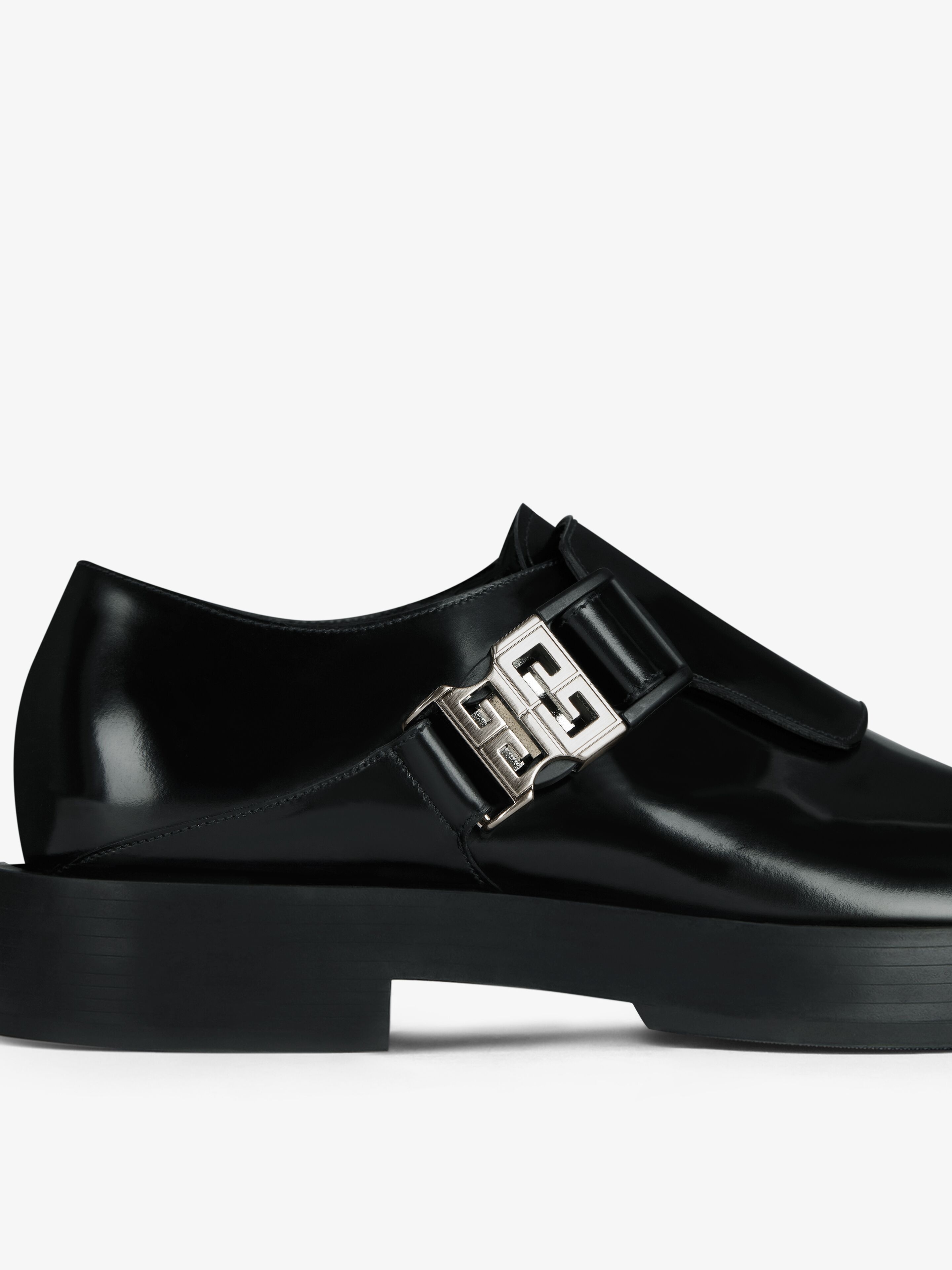 SQUARED DERBIES IN LEATHER WITH 4G BUCKLE - 7