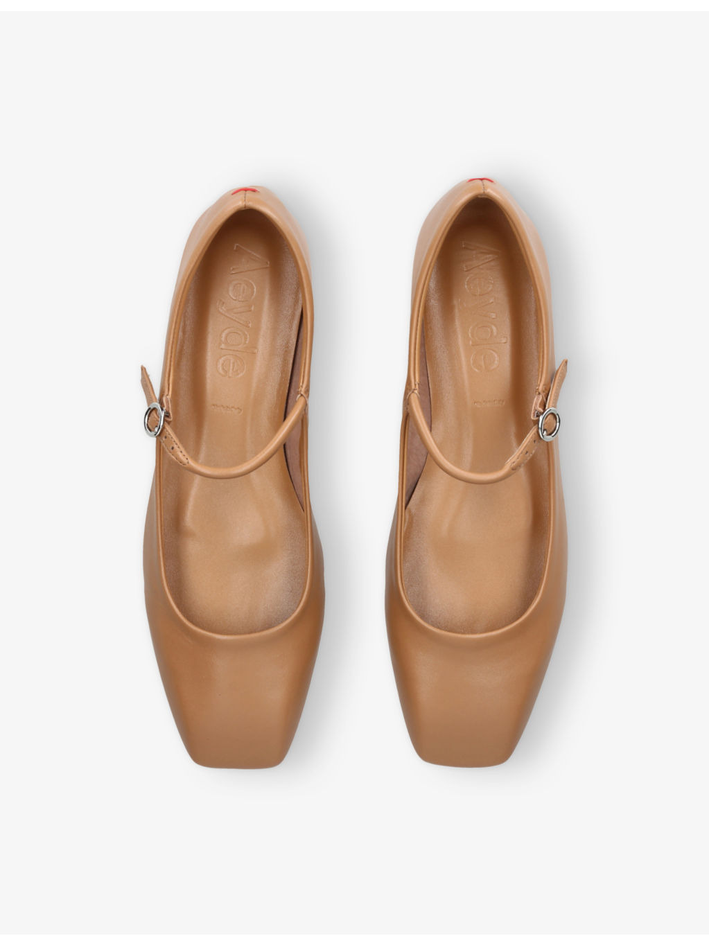 Uma Square-Toe Leather Mary-Jane Shoes - 2