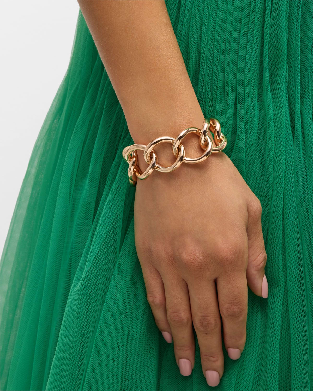 18K Rose Gold Round Chain Bracelet - 2