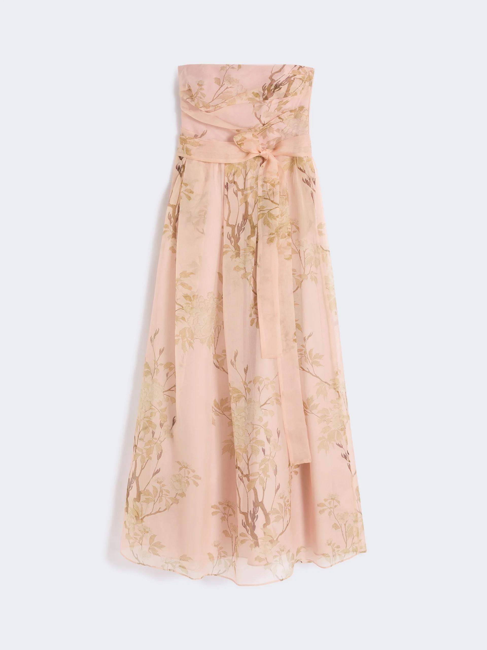 DOMINIO Printed silk organza dress - POWDER - 1