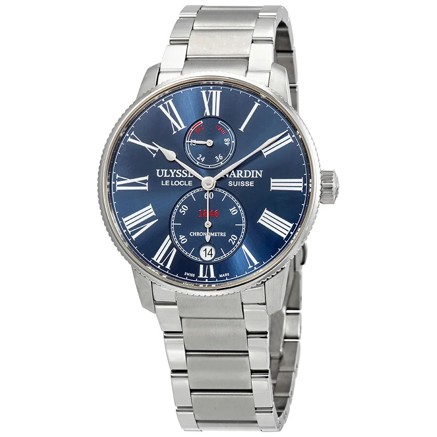 Ulysse Nardin Marine Chronometer Torpilleur Automatic Blue Dial Men's Watch 1183-310-7M/43 - 1