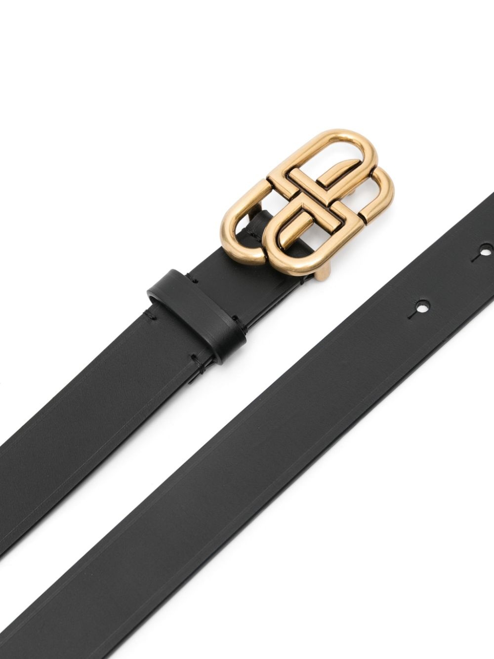 BB logo thin leather belt - 2
