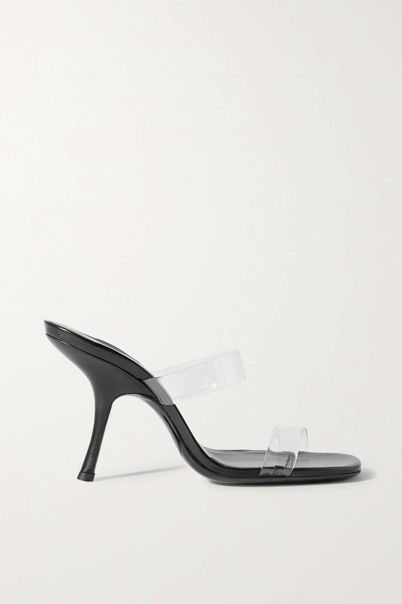 Clara PVC and glossed-leather mule - 1