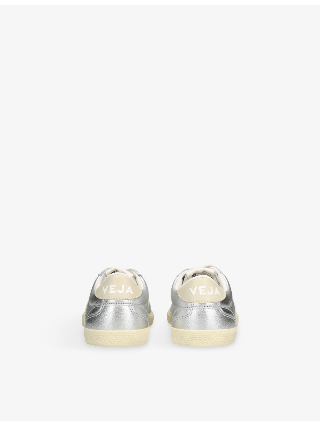 Volley Metallic Low-Top Leather Trainers - 4