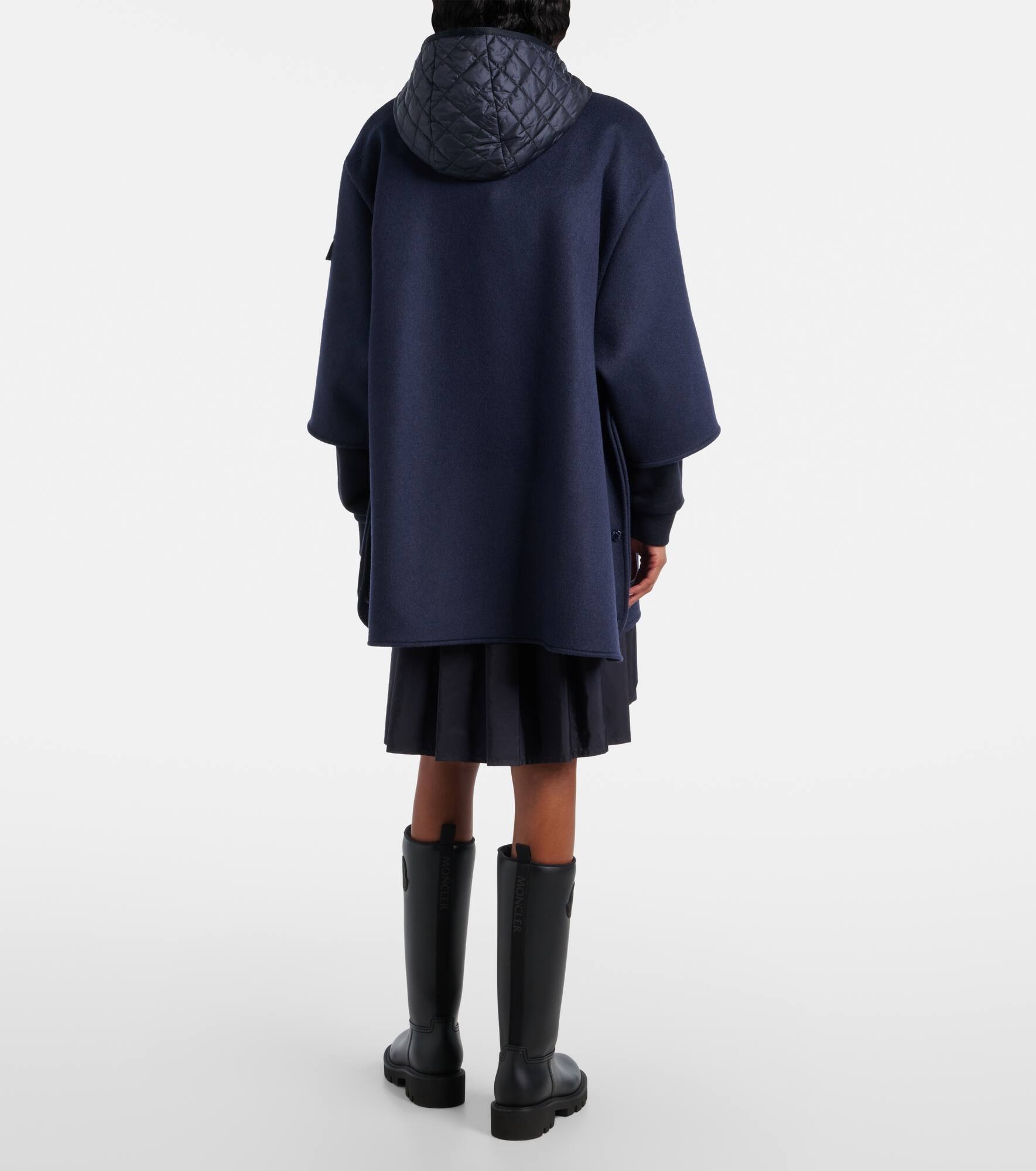 Wool-blend cape - 3