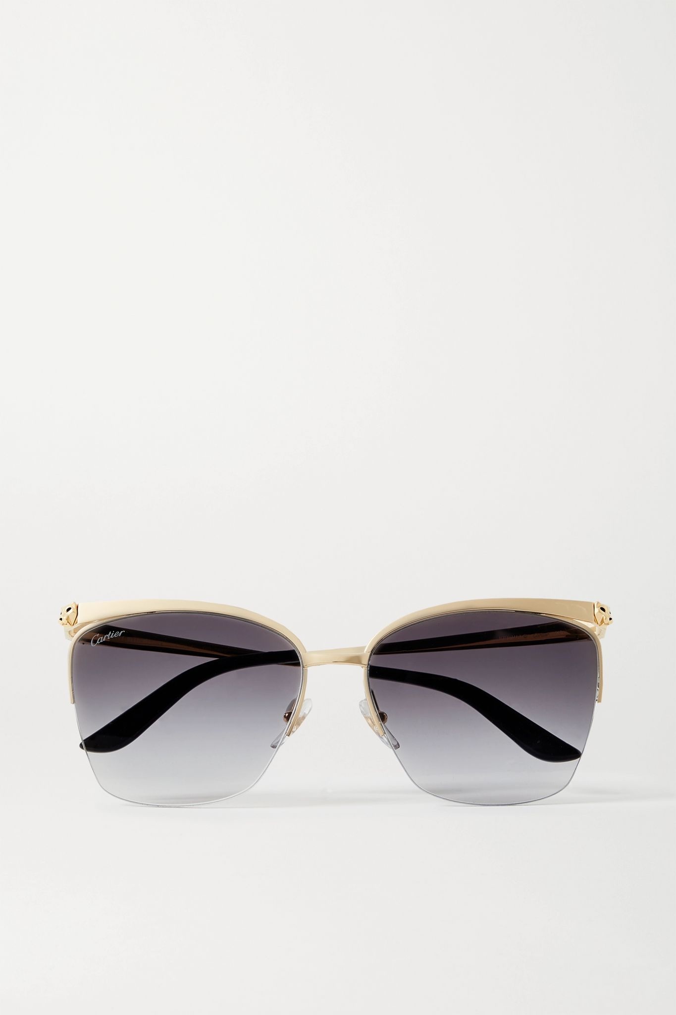 Cat-eye gold-tone sunglasses - 1