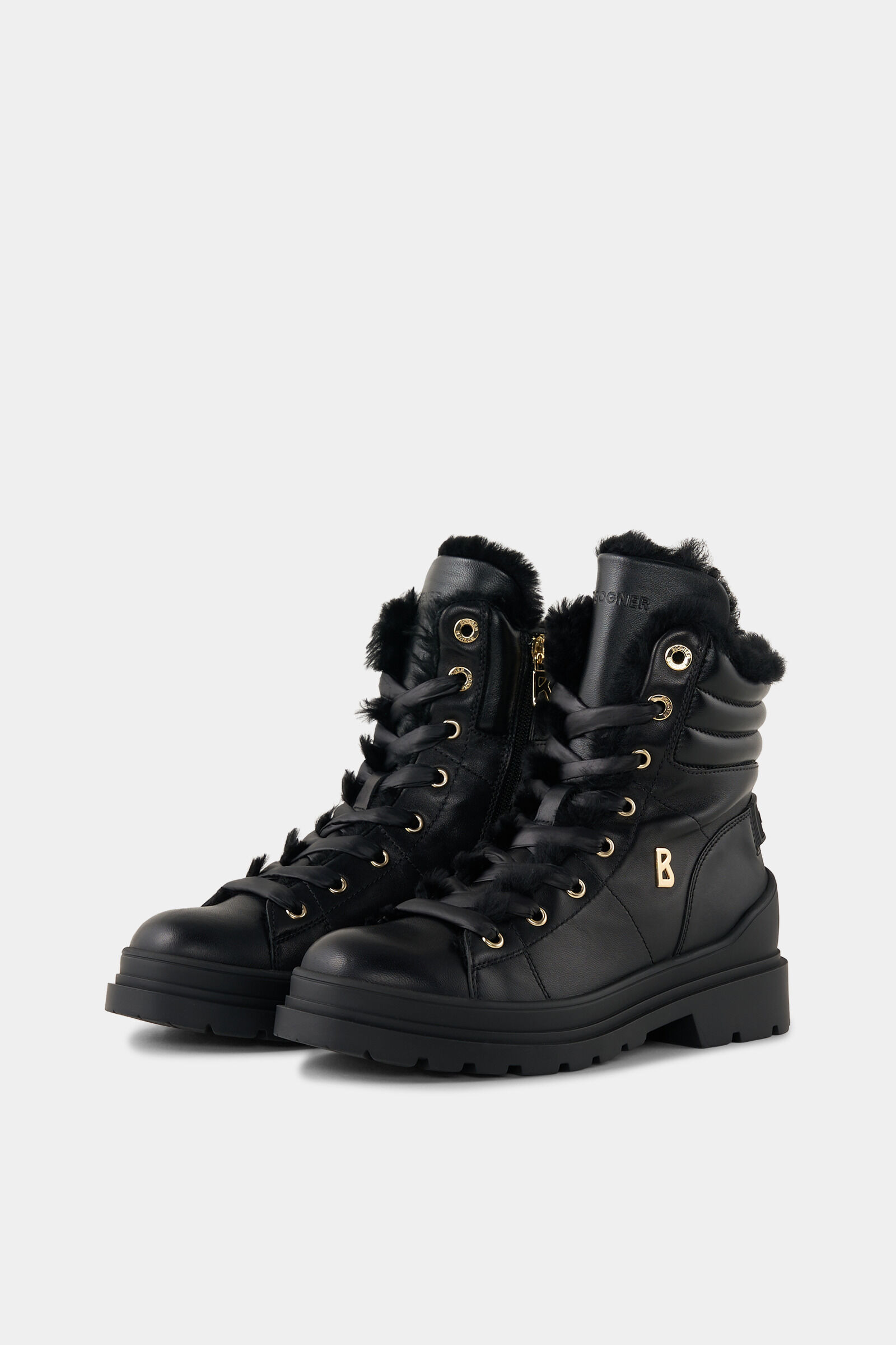 Mid boots St.Moritz with spikes in Black - 3