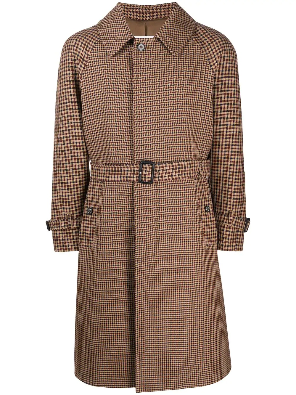 Catrine check single-breasted trench coat - 1