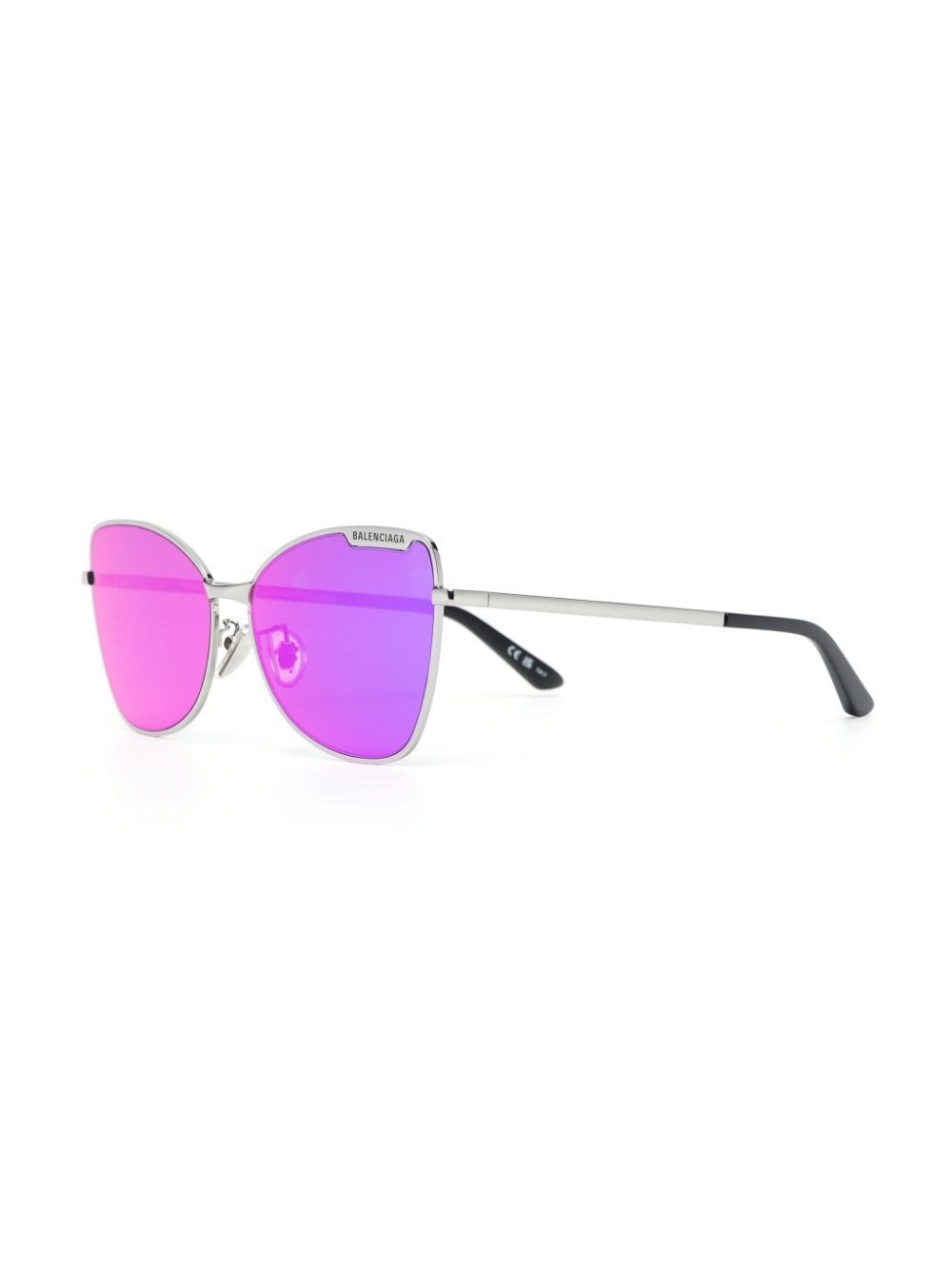 logo-plaque butterfly-frame sunglasses - 2
