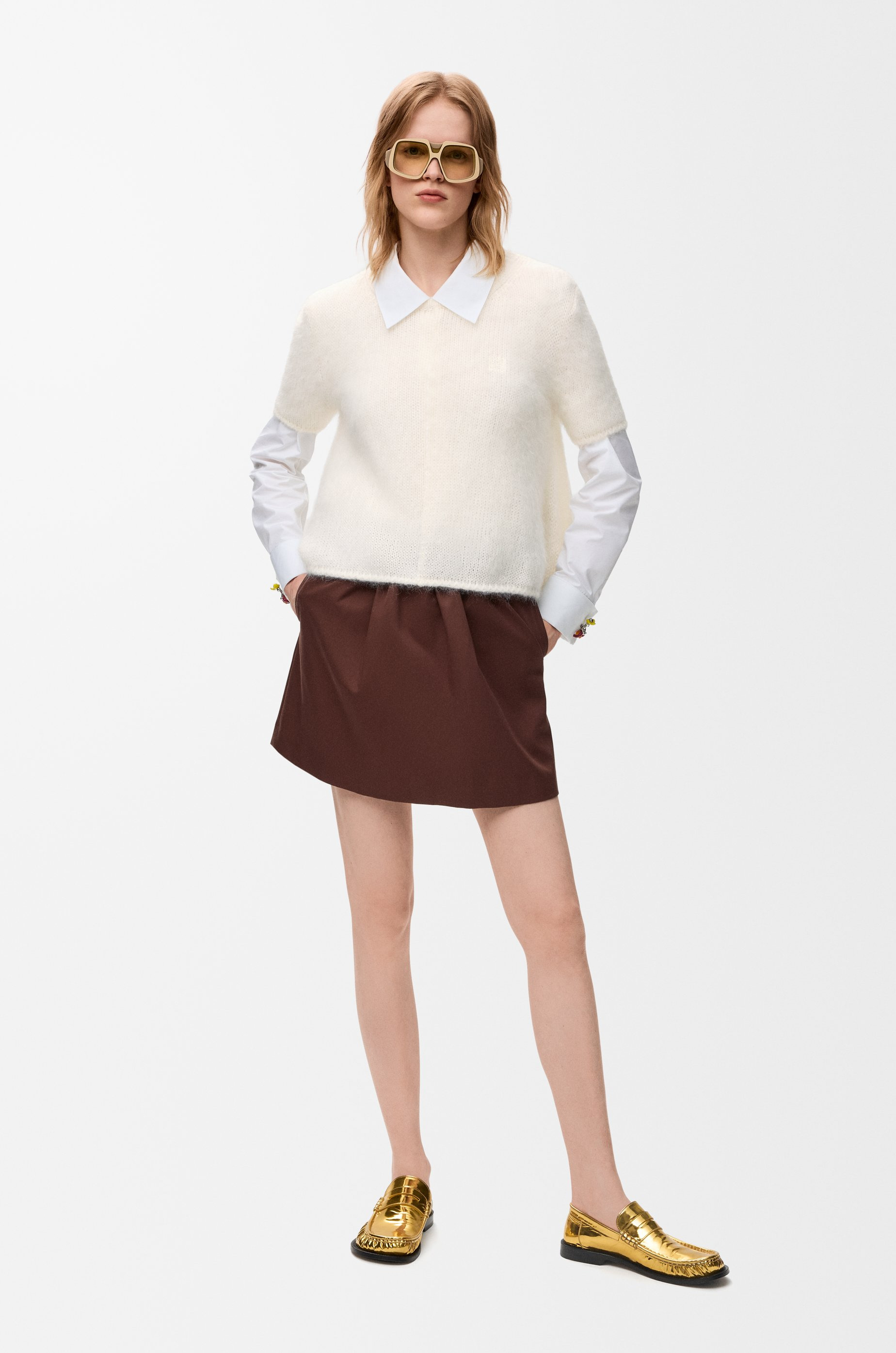 Short sleeve sweater in mohair blend - 2