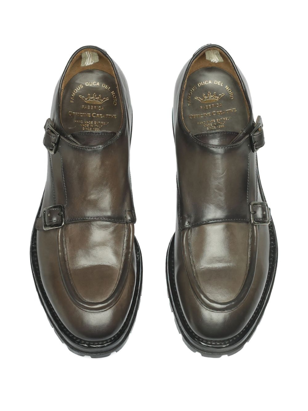 leather monk shoes - 4