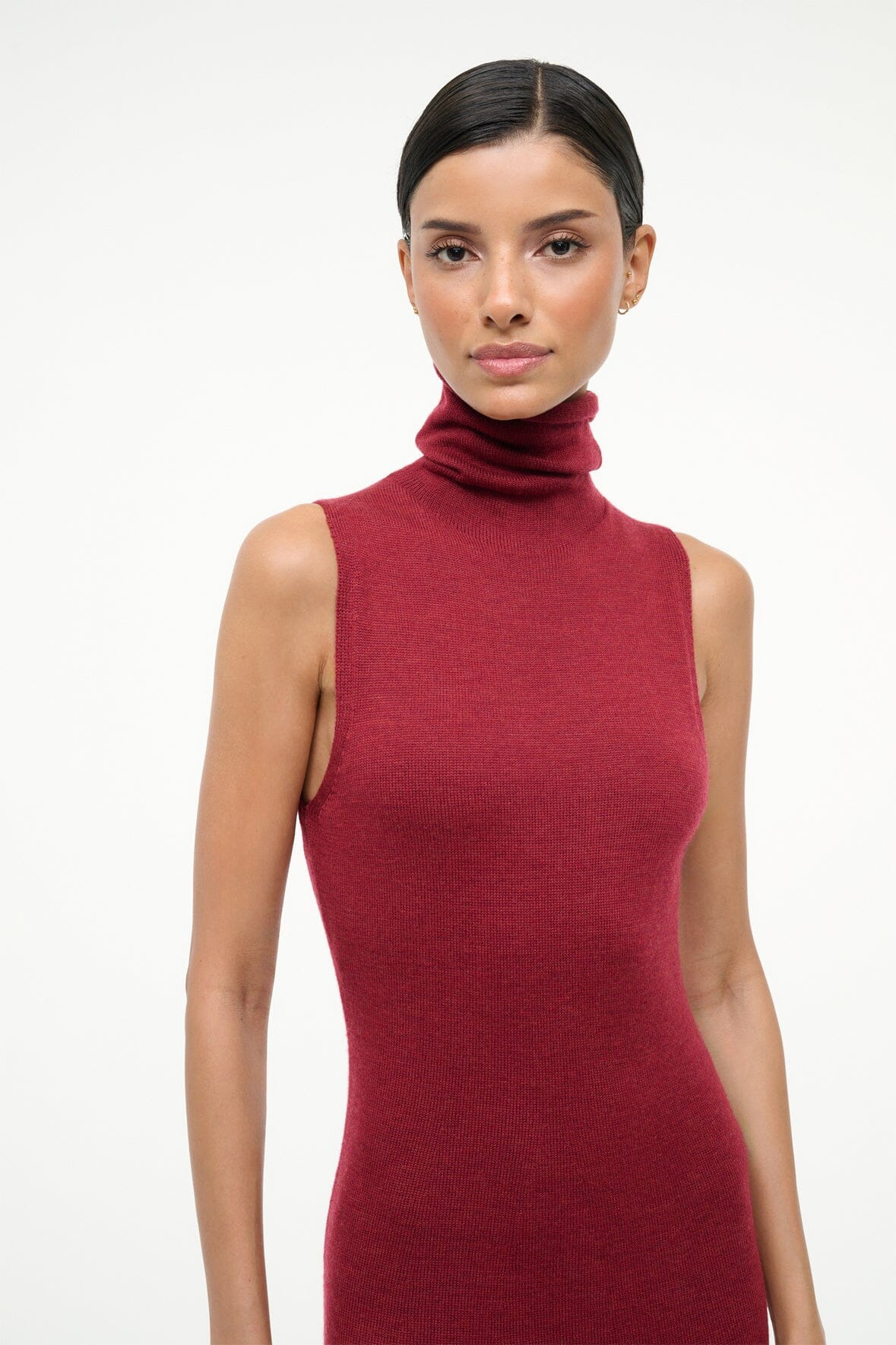 STAUD CANAL MIDI DRESS SANGRIA - 3