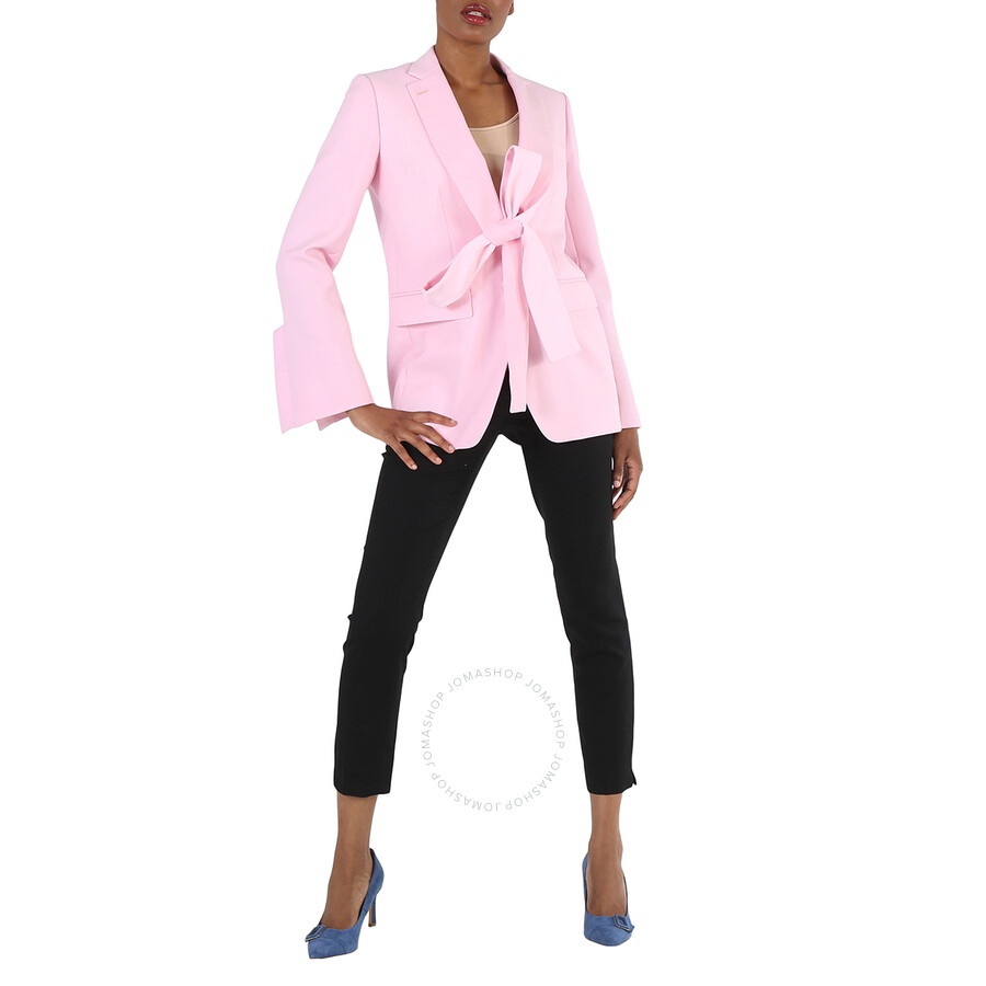 Burberry Ladies Pale Candy Pink Exaggerated-Lapel Blazer - 6