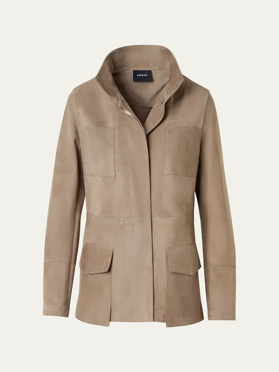 Chianti Suede Utility Jacket - 1