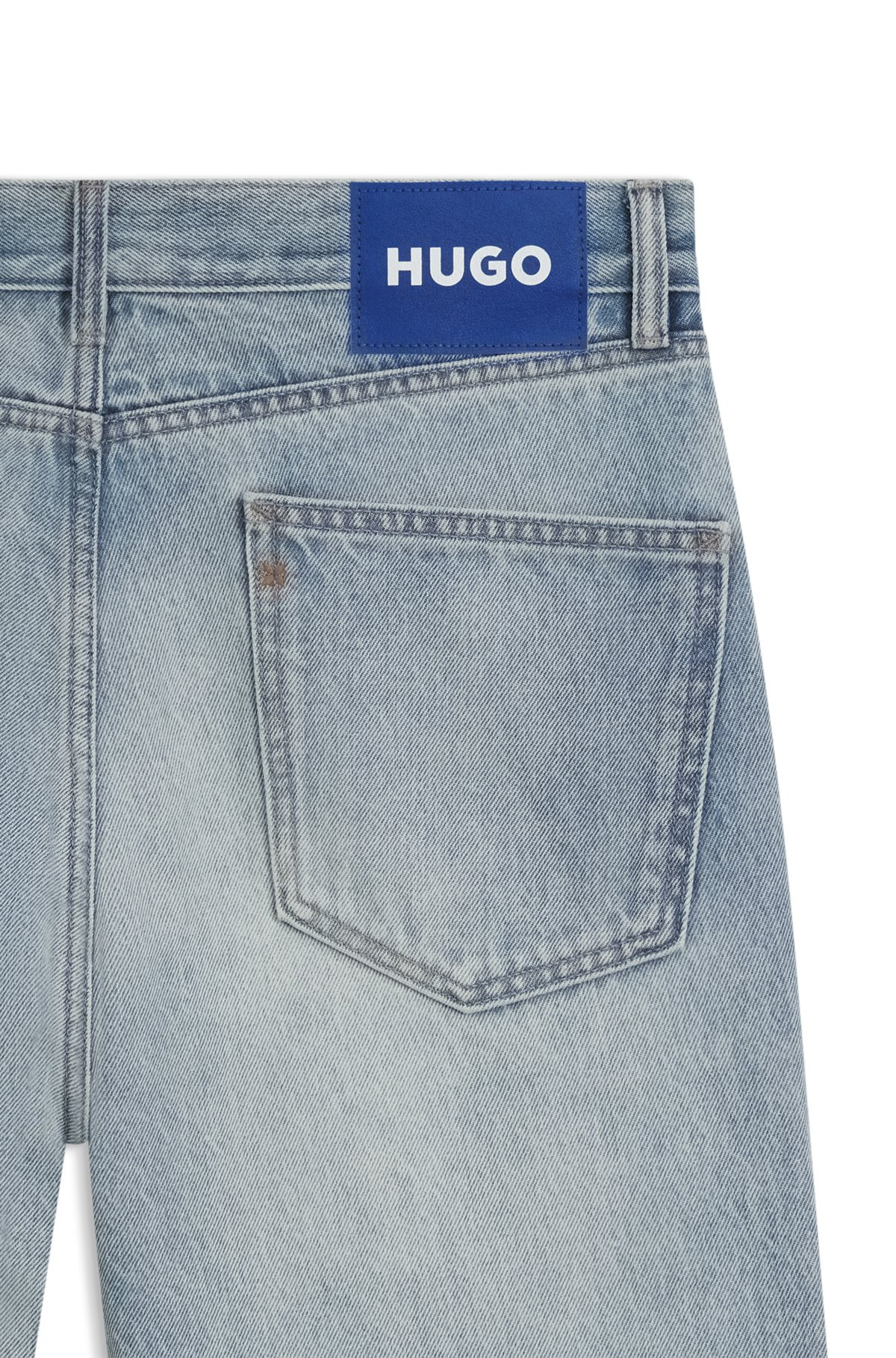 REGULAR-FIT JEANS IN LIGHT-BLUE COTTON DENIM - 6