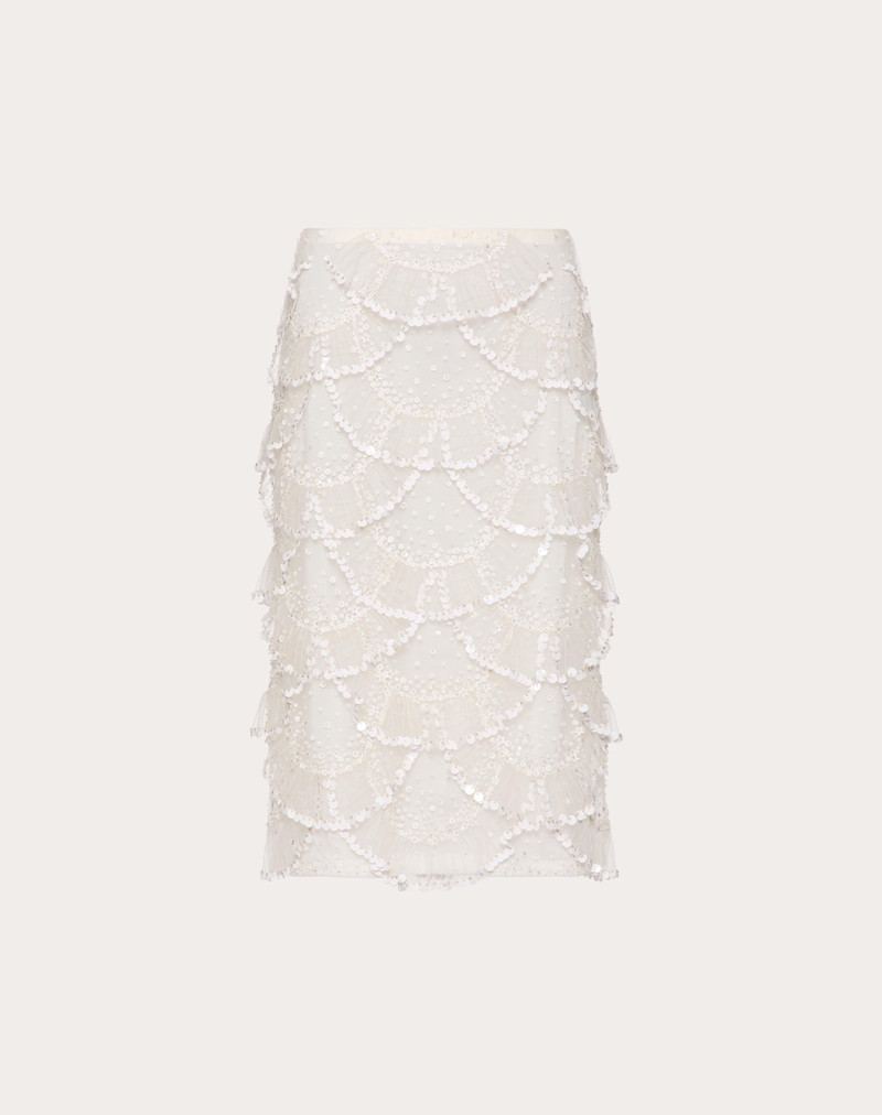 TULLE ILLUSIONE EMBROIDERED SKIRT 1
