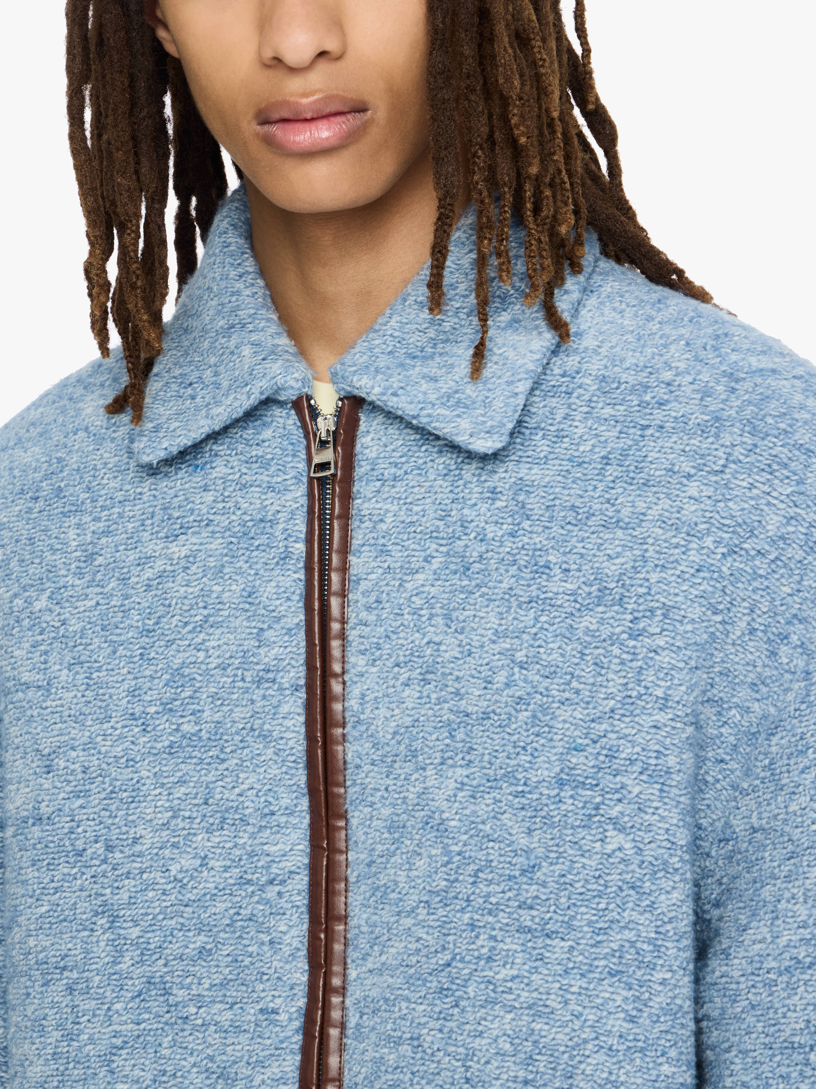 CONTRAST TRIM CASUAL JACKET - 4