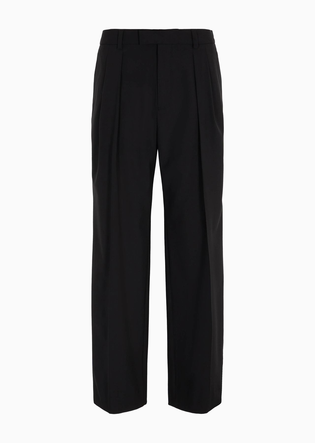 Virgin-wool two-way stretch canvas trousers with darts - 1