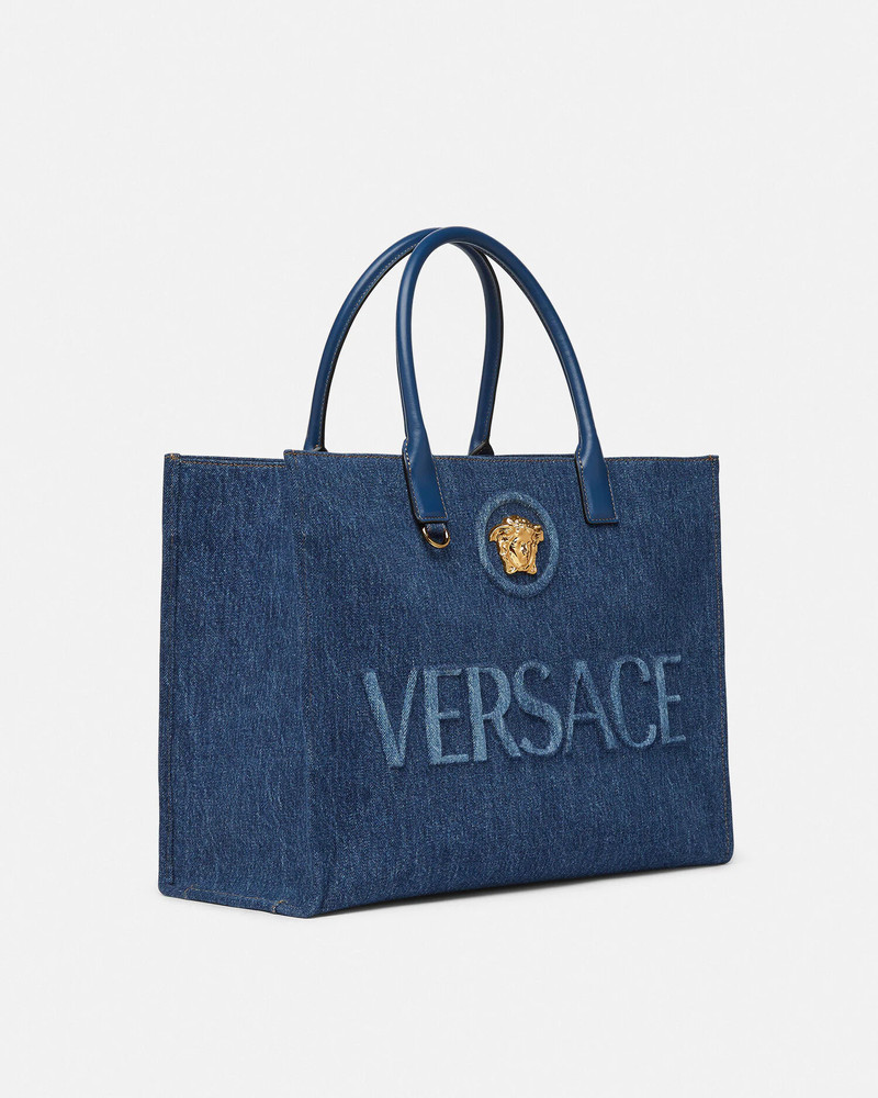 VERSACE La Medusa Denim Large Tote Bag outlook