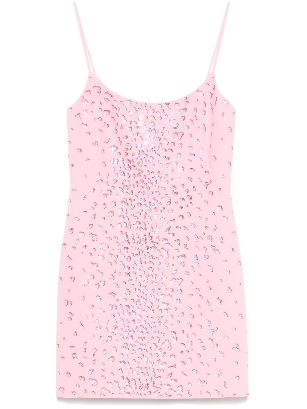 crystal-embellished mini dress - 1