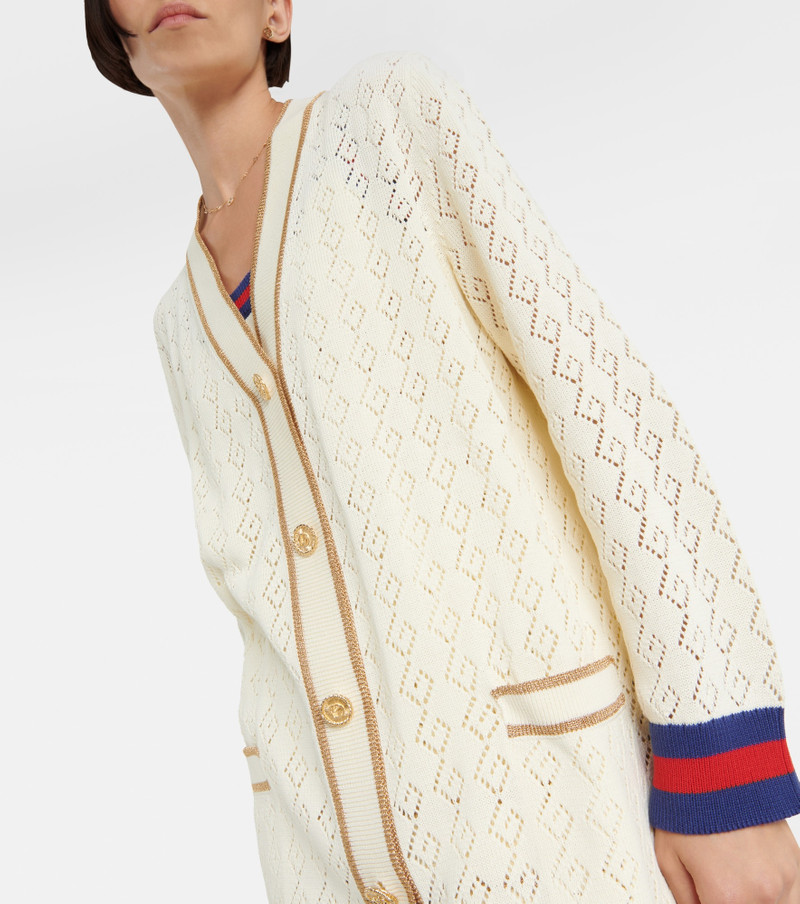 GG jacquard cotton cardigan 6