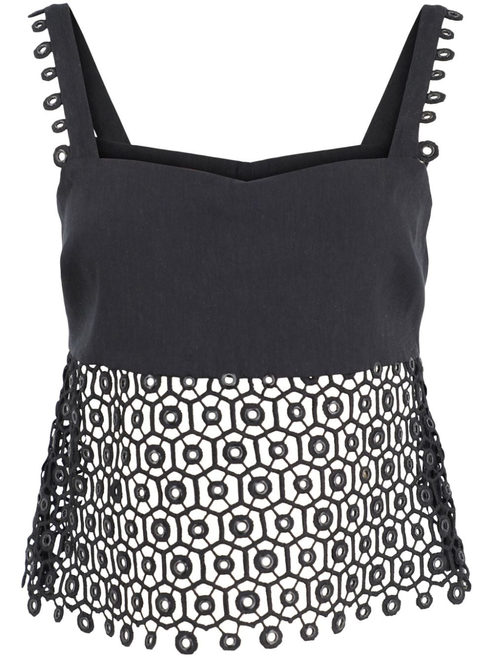 Dorian eyelet-embellished sleeveless top - 1