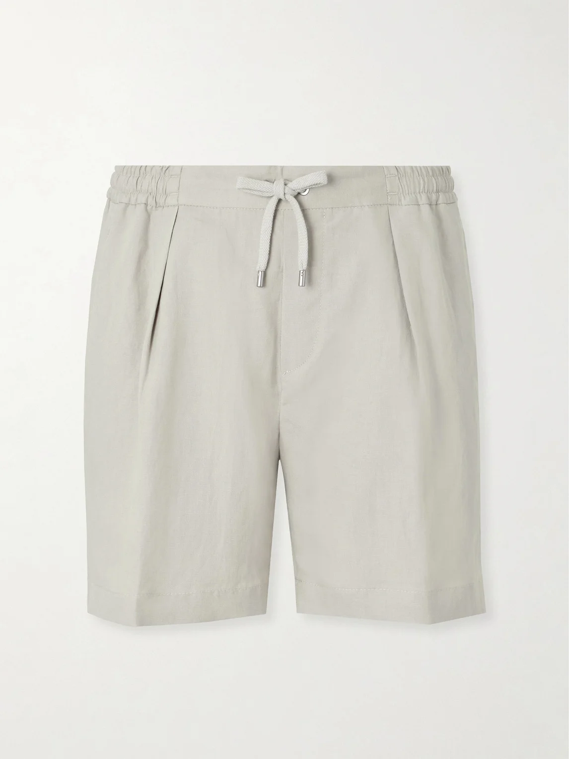 Wide-Leg Silk and Linen-Blend Shorts - 1