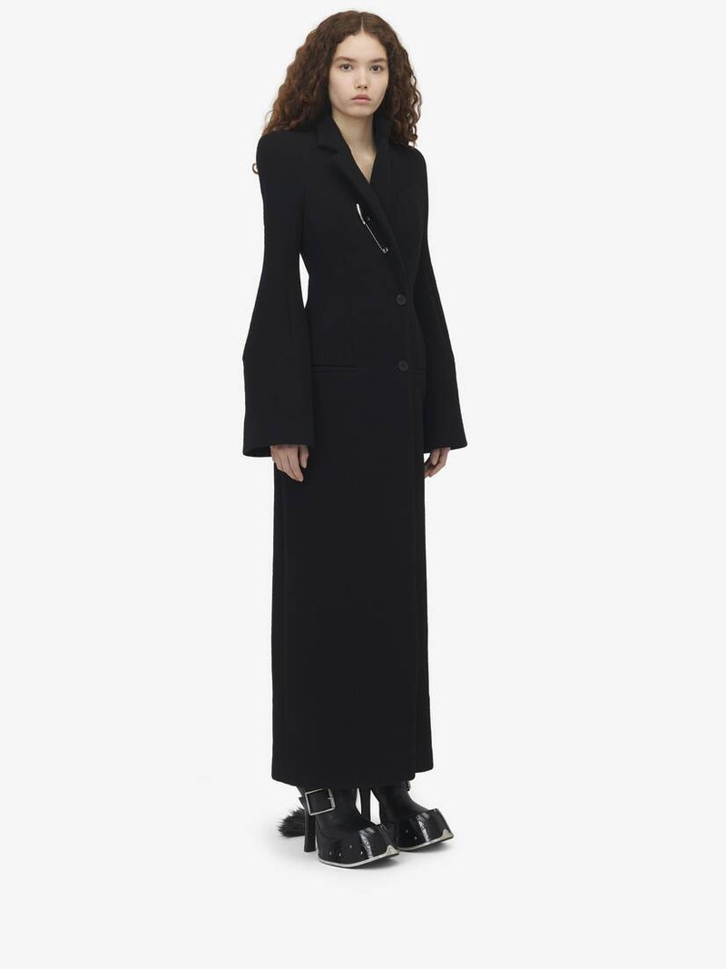 Alexander McQueen Moulded Shoulder Double-breasted Coat outlook